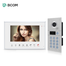 Interphone vidéo en acier inoxydable de vente chaude d&#39;usine avec interphone vidéo d&#39;ouverture de porte pour appartement avec fonction de message